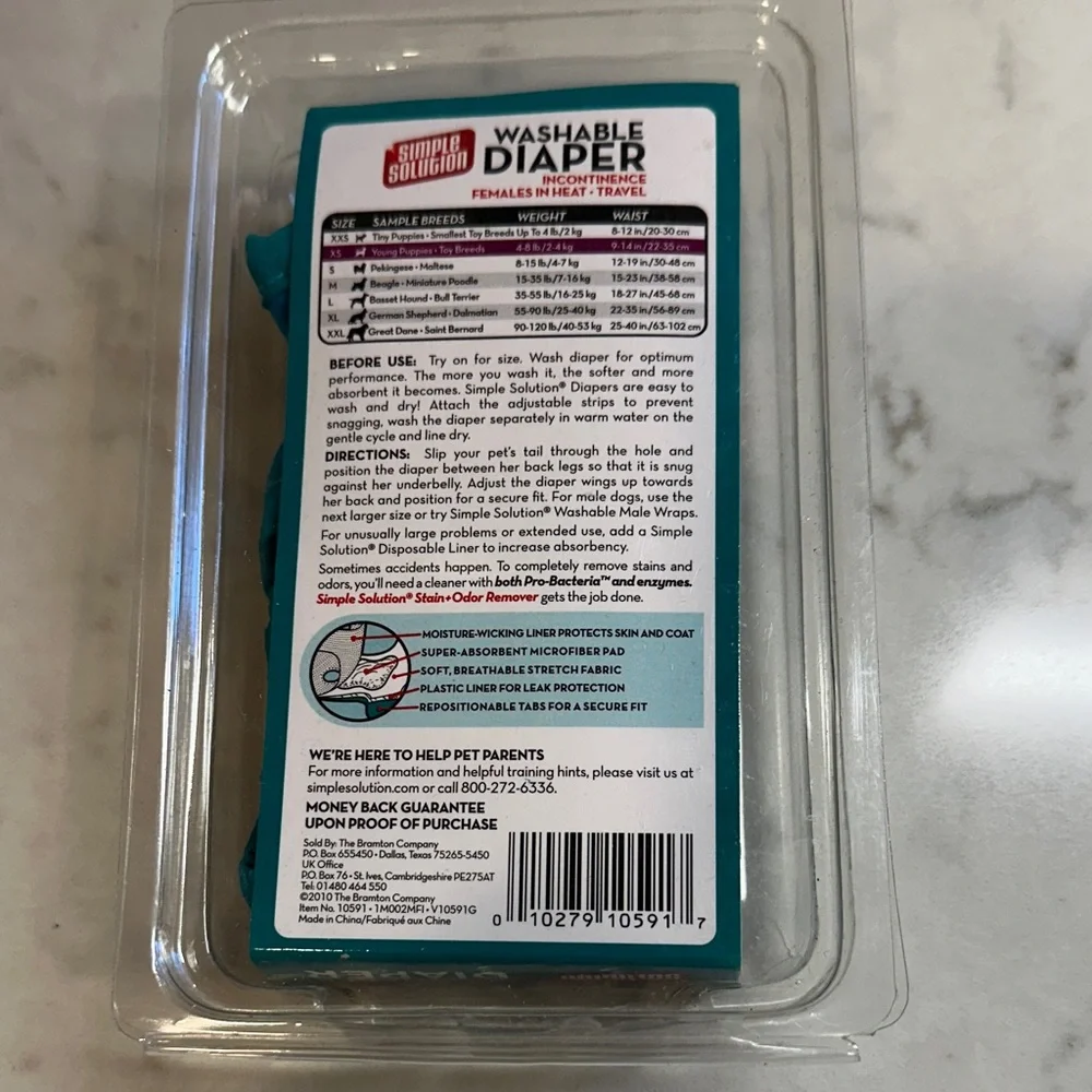 Washable Dog Diaper Cover-Ups - Pink and Turquoise Brand New - Picture 7 of 8